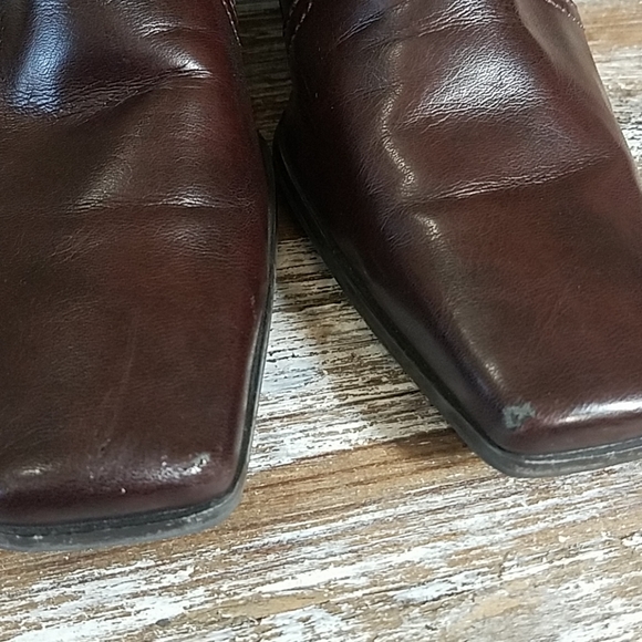 Franco Sarto Brown Square Toe Slip-on Shoes 8.5M - Picture 3 of 6